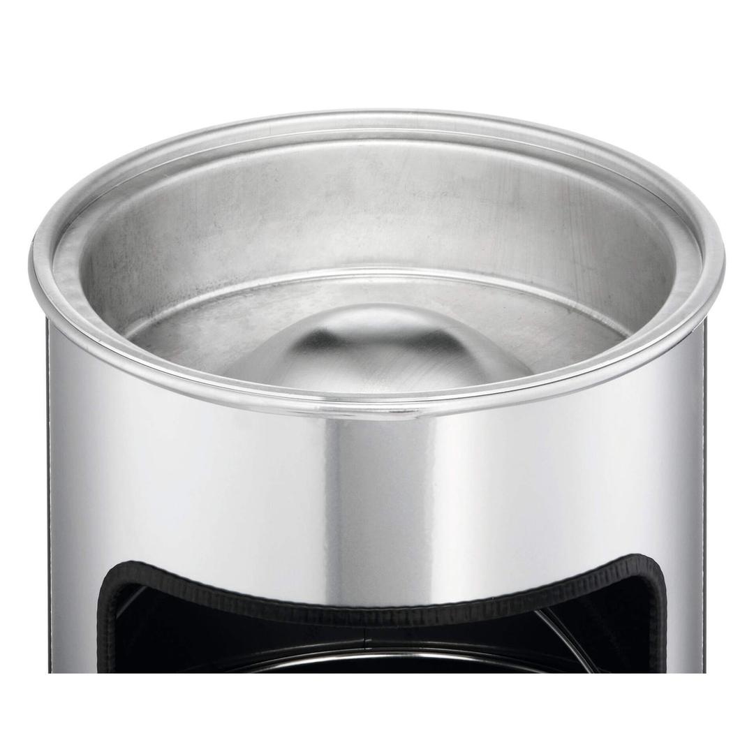 Cendrier-poubelle à couvercle étouffoir, 17 litres SAFE argent métallisé DURABLE - Cendrier-poubelle à couvercle étouffoir DURABLE SAFE argent métallisé, cendrier en place