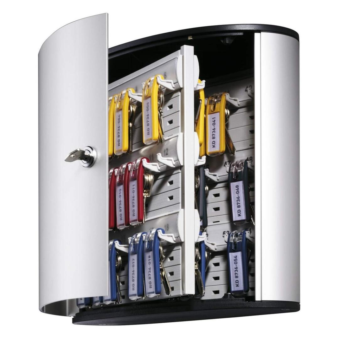 Armoire à clés murale, 54 clés KEY BOX 54 DURABLE - Armoire à clés murale DURABLE KEY BOX 54, porte ouverte