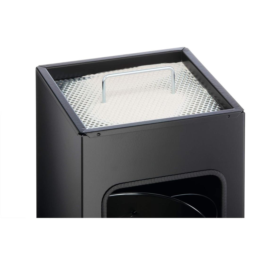 Cendrier-poubelle avec sable, 17 litres carré noir DURABLE - Cendrier-poubelle avec sable DURABLE carré noir, cendrier et sa grille