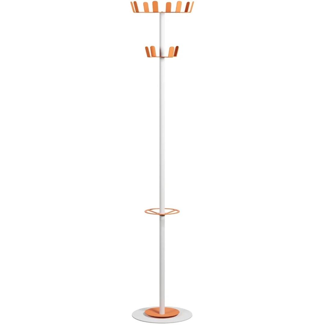 Portemanteau sur pied, 12 crochets COLOR RANGE PAPERFLOW - Portemanteau sur pied PAPERFLOW COLOR RANGE blanc et orange, vue d'ensemble