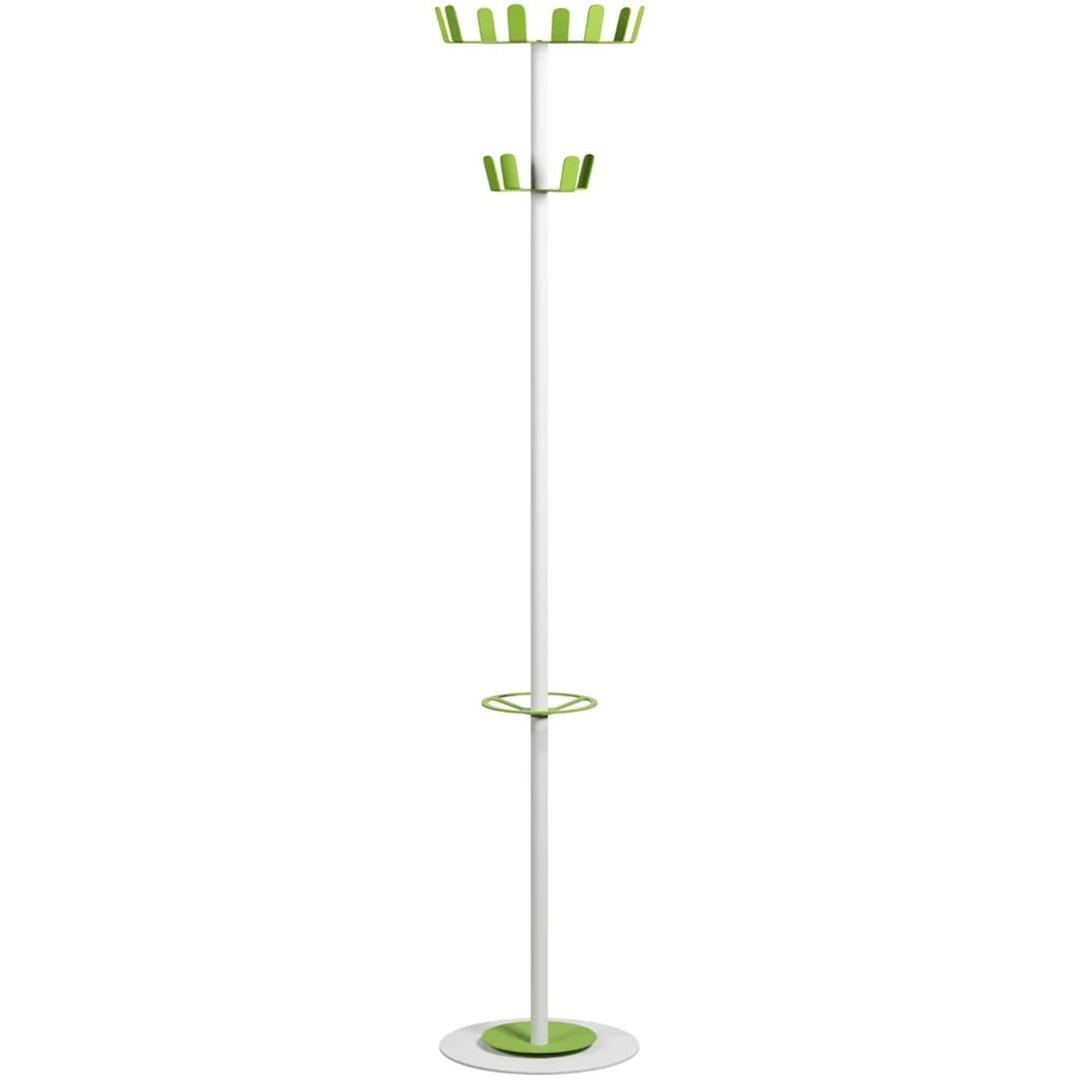 Portemanteau sur pied, 12 crochets COLOR RANGE PAPERFLOW - Portemanteau sur pied PAPERFLOW COLOR RANGE blanc et vert, vue d'ensemble