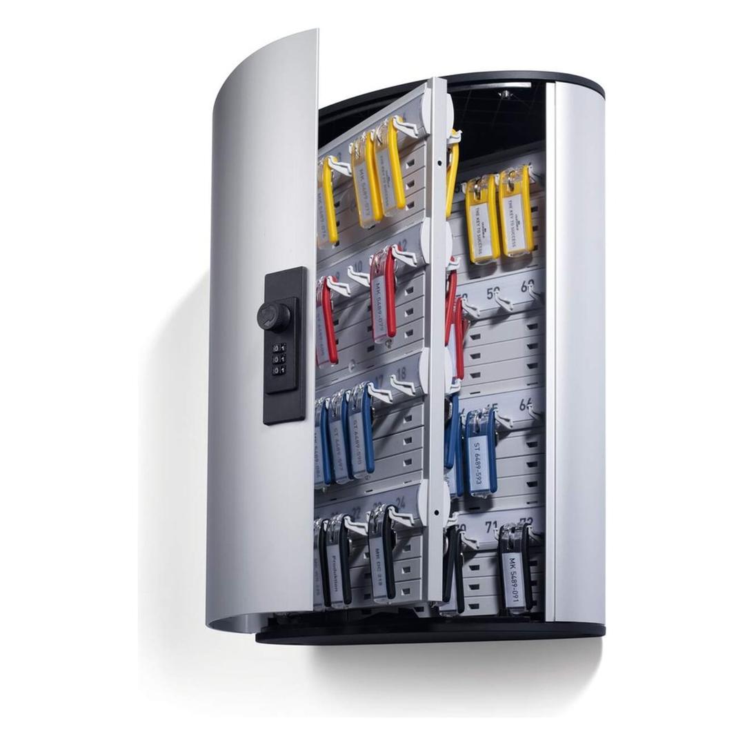 Armoire à clés murale à code, 72 clés KEY BOX CODE 72 DURABLE - Armoire à clés murale à code DURABLE KEY BOX CODE 72, porte ouverte