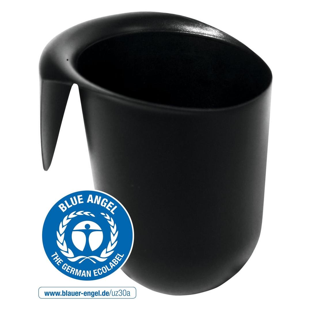 Mini-poubelle, à accrocher dans une corbeille DURABIN MINI DURABLE - Mini-poubelle DURABLE DURABIN MINI noire, avec le label Ange bleu