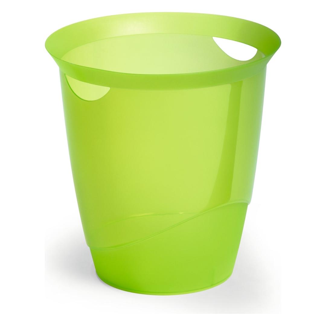 Corbeille à papier, 2 poignées de transport TREND 16 litres DURABLE - Corbeille à papier DURABLE TREND 16 litres vert tilleul, vue d'ensemble