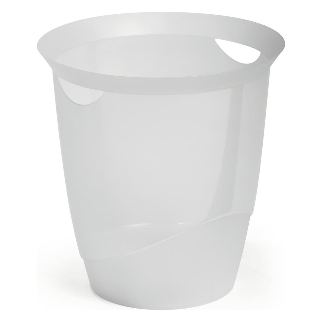 Corbeille à papier, 2 poignées de transport TREND 16 litres DURABLE - Corbeille à papier DURABLE TREND 16 litres transparente, vue d'ensemble