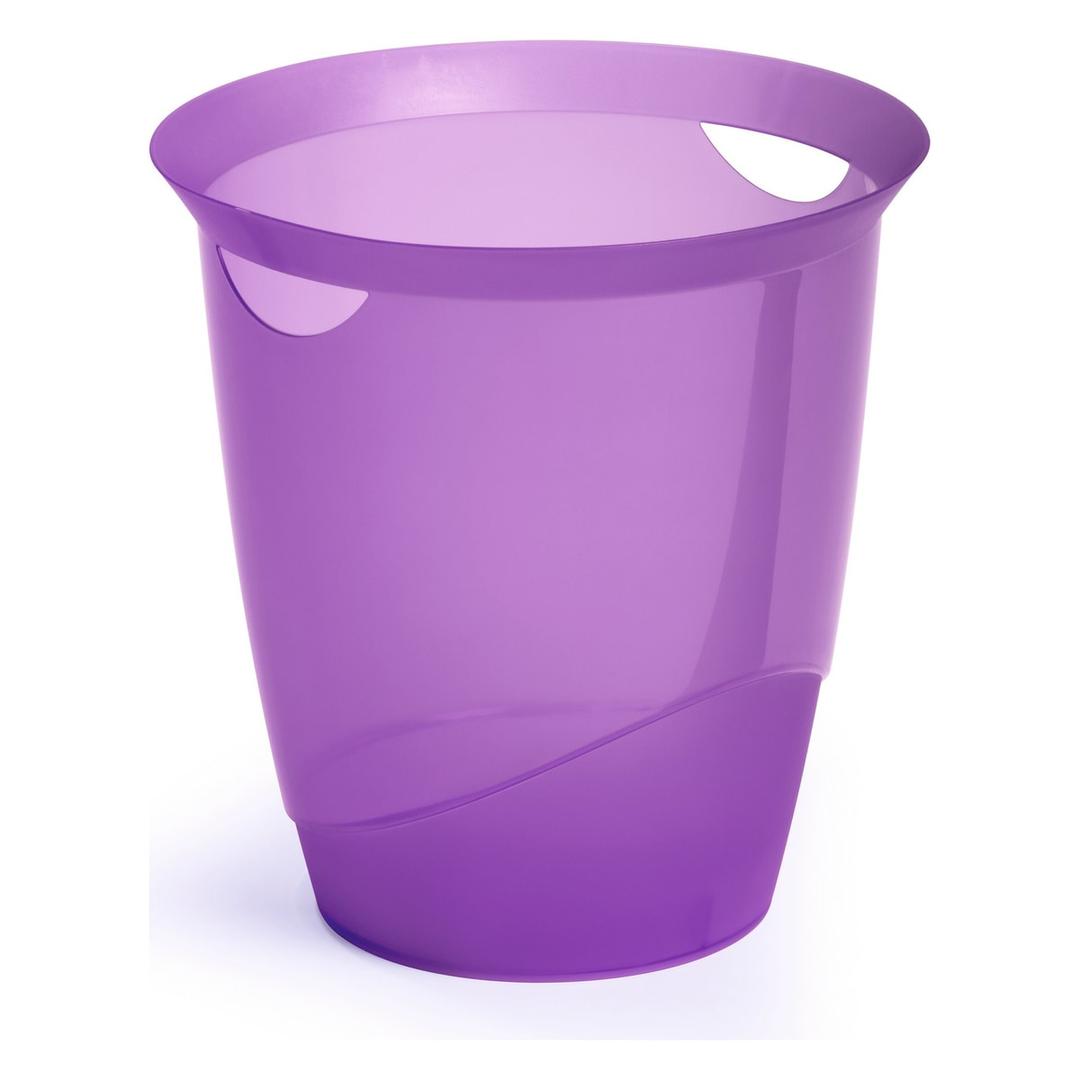 Corbeille à papier, 2 poignées de transport TREND 16 litres DURABLE - Corbeille à papier DURABLE TREND 16 litres lilas, vue d'ensemble