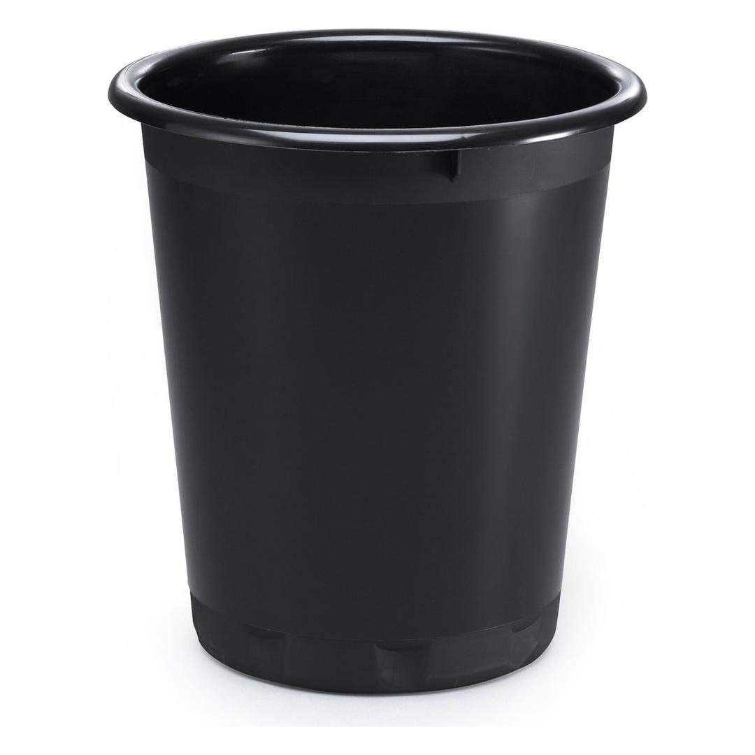 Corbeille à papier, bord de préhension BASIC 13 litres DURABLE - Corbeille à papier DURABLE BASIC 13 litres noire, vue d'ensemble