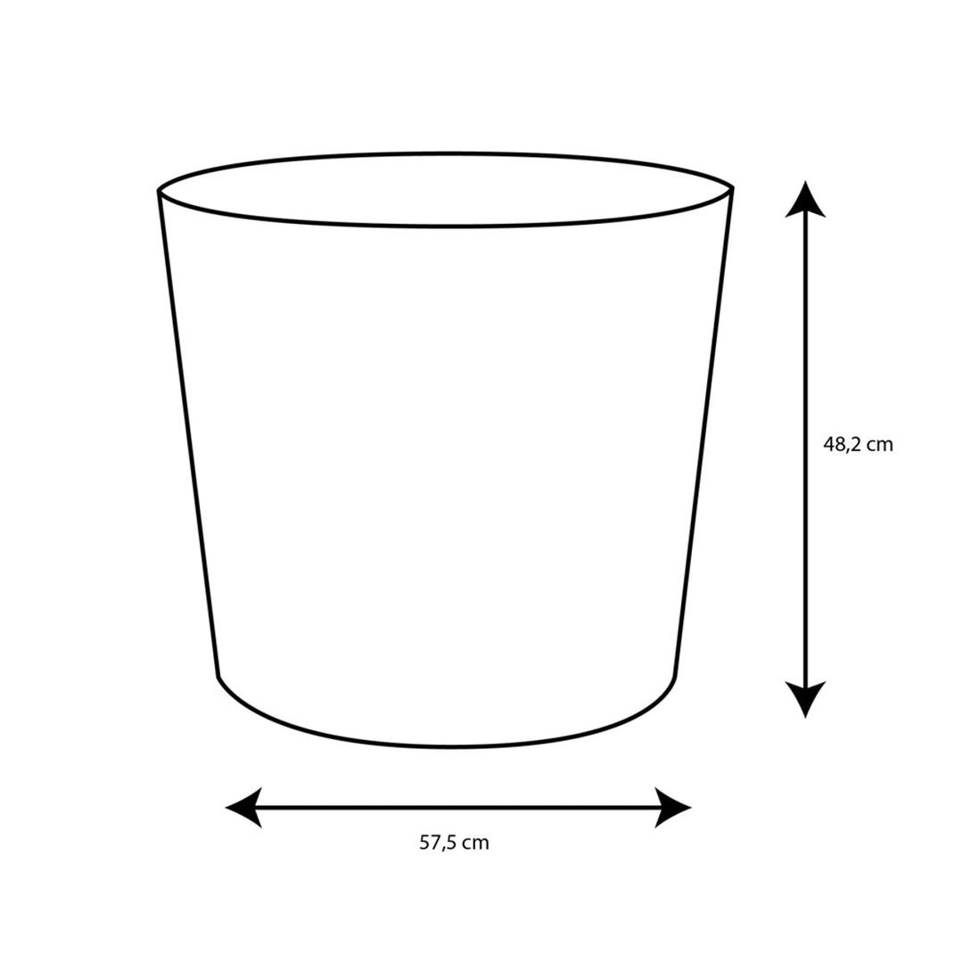 Pot de fleurs conique, aspect calcaire ELEMENT conique Ø 60 cm calcaire POÉTIC - Pot de fleurs conique Poétic ELEMENT conique Ø 60 cm calcaire, schéma des cotes