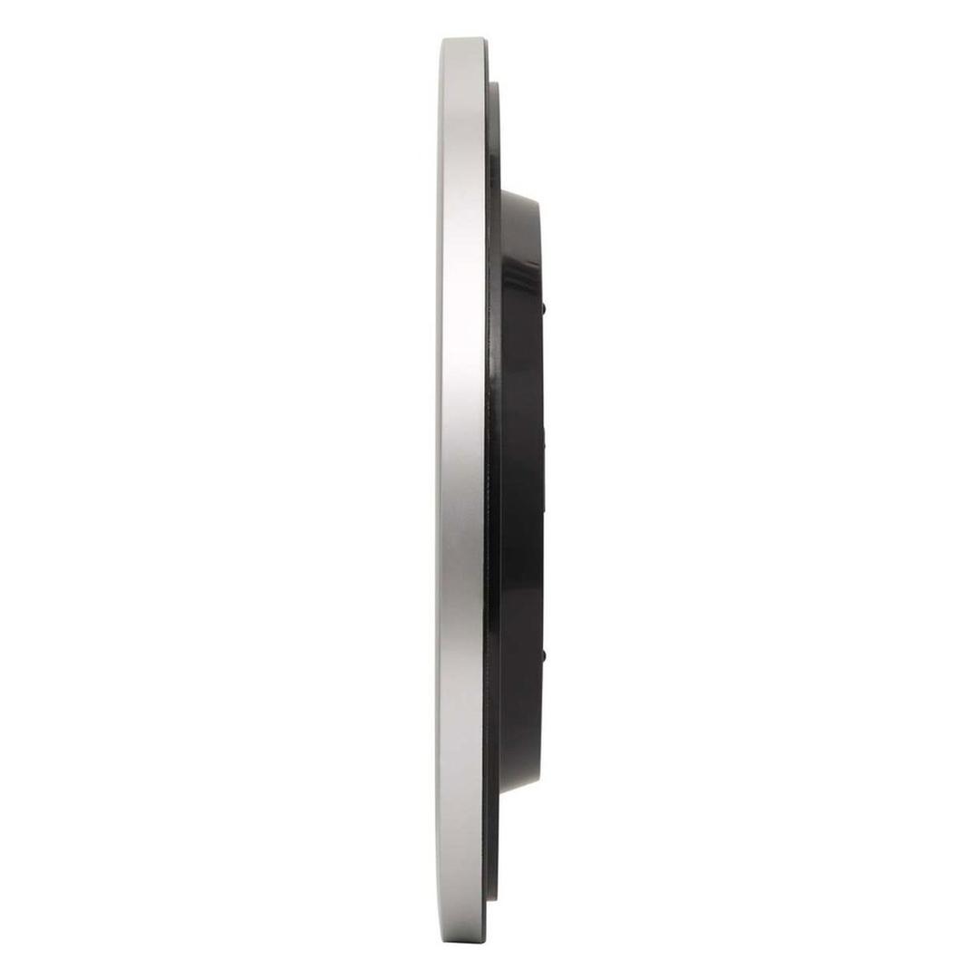 Grande horloge murale radio-pilotée, Ø 40 cm step 40 argent MAUL - Grande horloge murale radio-pilotée MAUL step 40 argent, profil