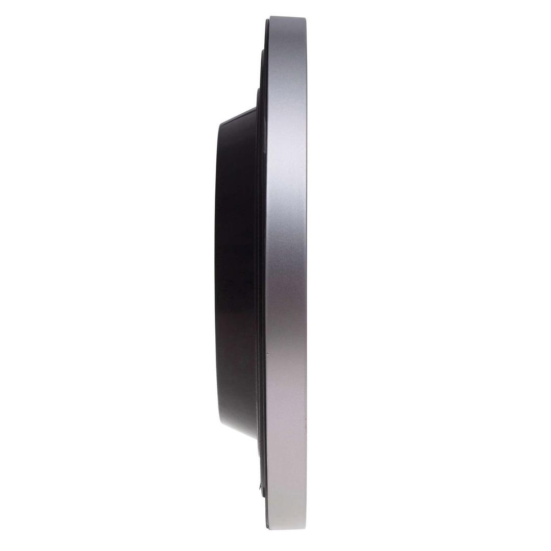 Horloge radio-pilotée, thermomètre et hygromètre drive argent MAUL - Horloge radio-pilotée MAUL drive argent, profil