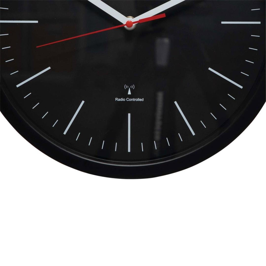 Horloge murale radio-pilotée, Ø 31 cm jump noir MAUL - Horloge murale radio-pilotée MAUL jump noir, détail du cadran