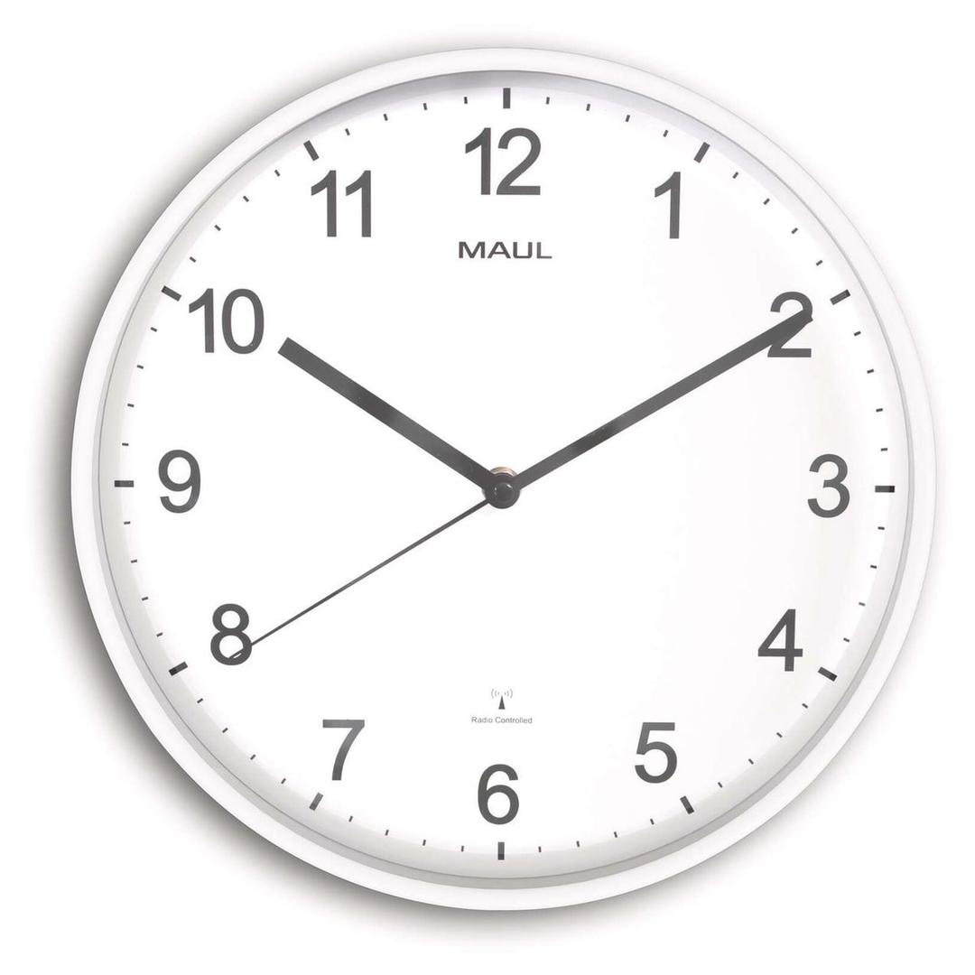 Horloge murale radio-pilotée silencieuse, Ø 30,5 cm sprint blanc MAUL - Horloge murale radio-pilotée silencieuse MAUL sprint blanc, vue d'ensemble