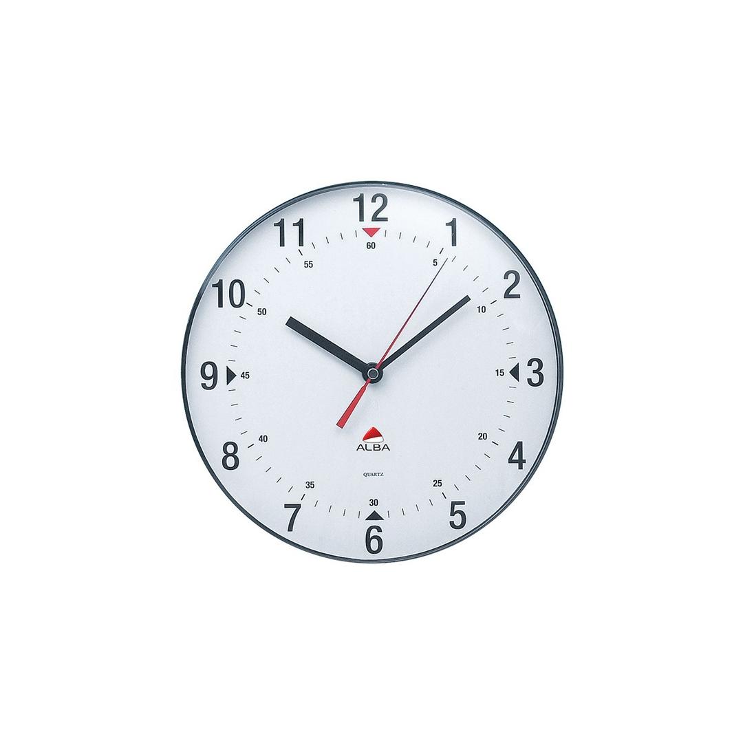 Horloge murale à quartz, Ø 25 cm HORCLAS noir ALBA - Horloge murale à quartz ALBA HORCLAS noir, vue d'ensemble