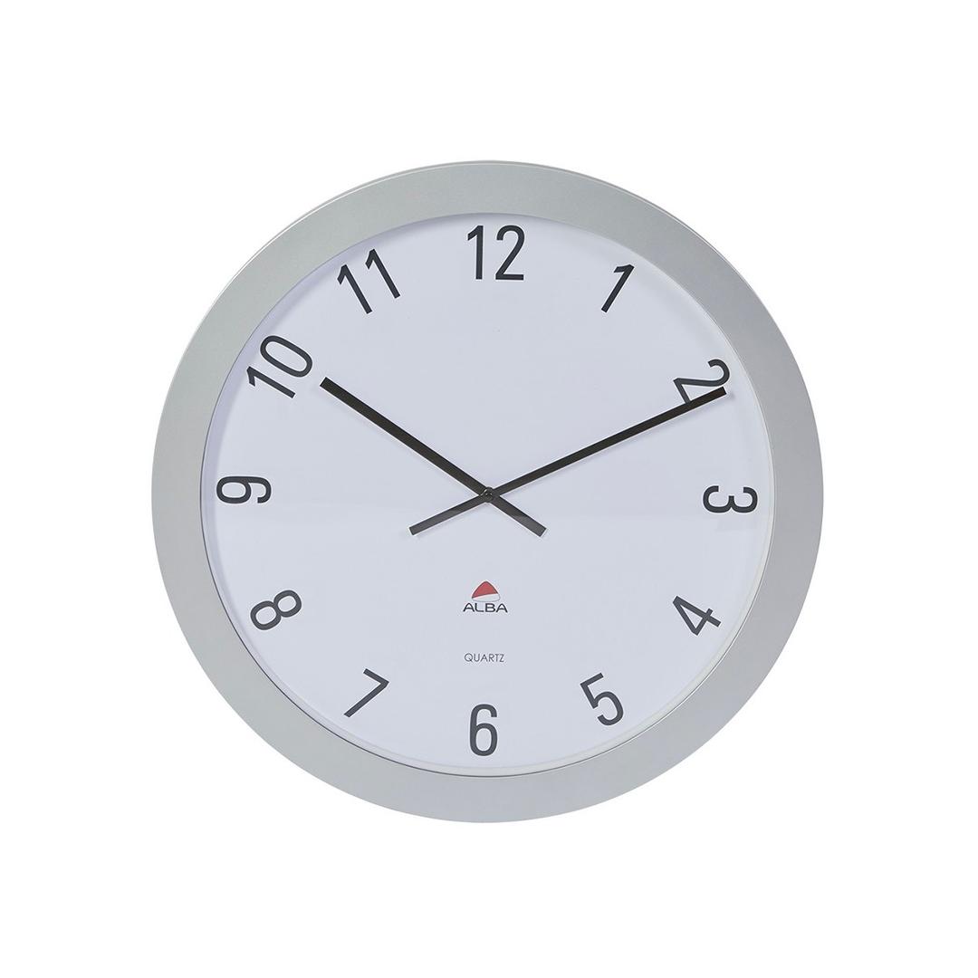 Horloge murale géante à quartz, Ø 60 cm HORGIANT gris métal ALBA - Horloge murale géante à quartz ALBA HORGIANT gris métal, vue d'ensemble