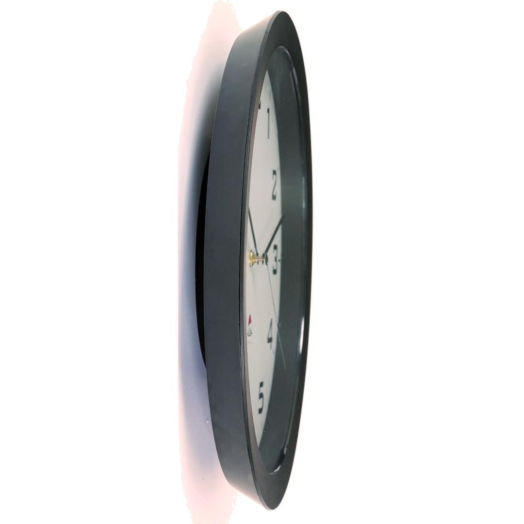 Grande horloge murale silencieuse, Ø 38 cm HORISSIMO noir ALBA - Grande horloge murale silencieuse ALBA HORISSIMO noir, profil