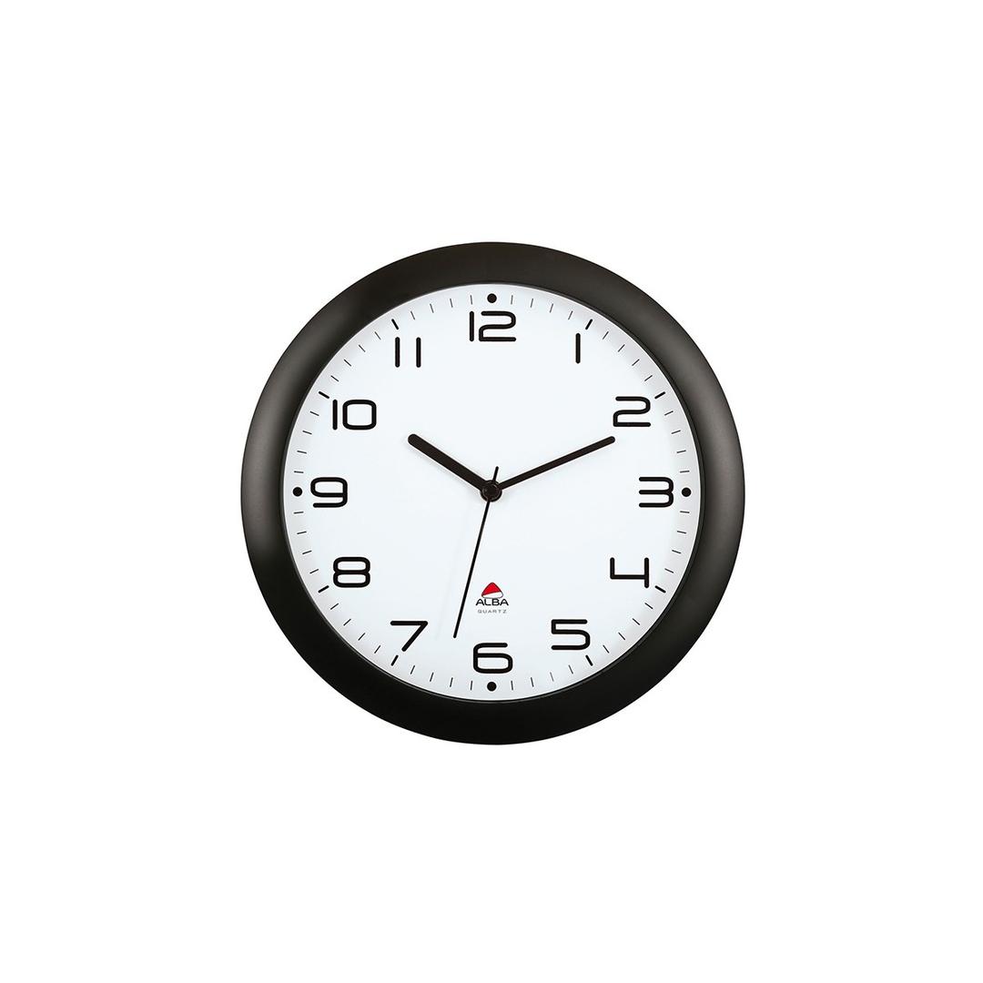 Horloge murale silencieuse, Ø 30 cm HORNEW noir ALBA - Horloge murale silencieuse ALBA HORNEW noir, vue d'ensemble