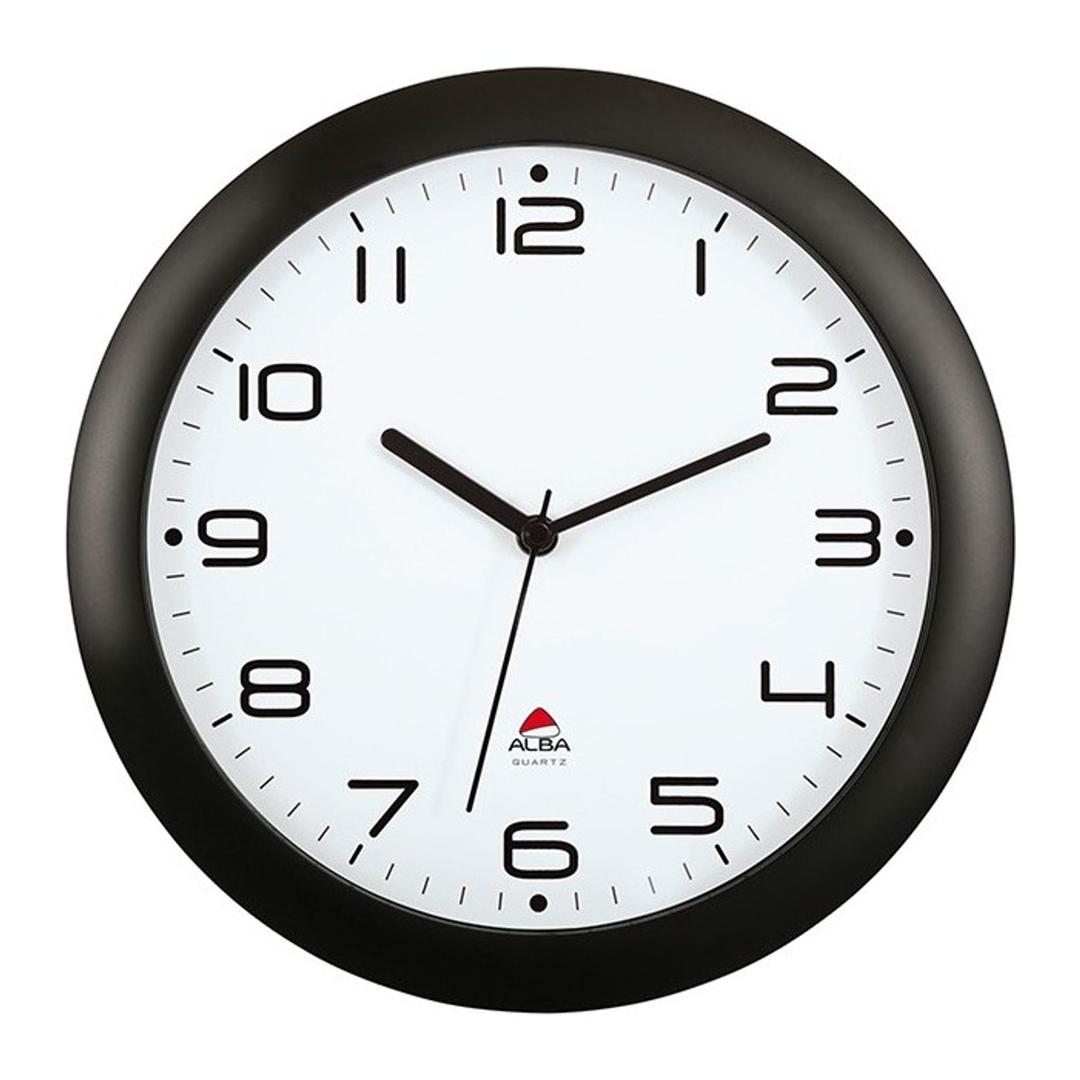 Horloge murale silencieuse, Ø 30 cm HORNEW noir ALBA - Horloge murale silencieuse ALBA HORNEW noir, vue d'ensemble