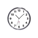 Horloge d'extérieur radio-pilotée, Ø 35,5 cm HOREXTRARC blanc et argent ALBA - Horloge d'extérieur radio-pilotée ALBA HOREXTRARC blanc et argent, vue d'ensemble