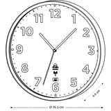 Horloge d'extérieur radio-pilotée, Ø 35,5 cm HOREXTRARC blanc et argent ALBA - Horloge d'extérieur radio-pilotée ALBA HOREXTRARC blanc et argent, dimensions