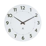Grande horloge murale en bois silencieuse, Ø 55 cm HORMILENA 55 blanc ALBA - Grande horloge murale en bois silencieuse ALBA HORMILENA 55 blanc, vue d'ensemble