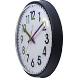 Horloge murale à quartz, Ø 26 cm NXT Peter noir NEXTIME - Horloge murale à quartz NeXtime NXT Peter noir, vue de biais
