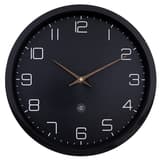 Horloge murale silencieuse papier et bioplastique, Ø 30 cm NXT Eco noir NEXTIME - Horloge murale silencieuse papier et bioplastique NeXtime NXT Eco noir, vue d'ensemble
