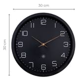 Horloge murale silencieuse papier et bioplastique, Ø 30 cm NXT Eco noir NEXTIME - Horloge murale silencieuse papier et bioplastique NeXtime NXT Eco noir, dimensions