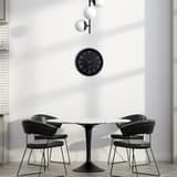 Horloge murale silencieuse papier et bioplastique, Ø 30 cm NXT Eco noir NEXTIME - Horloge murale silencieuse papier et bioplastique NeXtime NXT Eco noir, en situation dans une salle