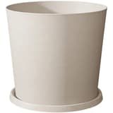 Soucoupe ronde pour pot conique ELEMENT soucoupe Ø 38 cm calcaire POÉTIC - Soucoupe ronde pour pot conique Poétic ELEMENT soucoupe Ø 38 cm calcaire, sous un pot ELEMENT calcaire