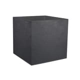 Bac à plantes carré double paroi, décor pierre VOLCANIA carré 40 cm anthracite EDA - Bac à plantes carré double paroi EDA VOLCANIA carré 40 cm anthracite, vue d'ensemble