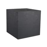 Bac à plantes carré double paroi, décor pierre VOLCANIA carré 50 cm anthracite EDA - Bac à plantes carré double paroi EDA VOLCANIA carré 50 cm anthracite, vue d'ensemble