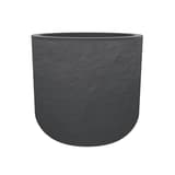 Pot de fleurs rond, décor pierre VOLCANIA'UP Ø 40 cm anthracite EDA - Pot de fleurs rond EDA VOLCANIA'UP Ø 40 cm anthracite, vue d'ensemble