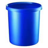 Corbeille à papier, paroi rayée the german line 18 litres HELIT - Corbeille à papier helit the german line 18 litres bleue, vue d'ensemble