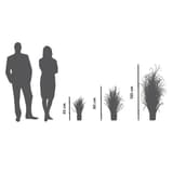 Plante artificielle, hauteur 55 cm Herbacée 55 cm PAPERFLOW - Plante artificielle PAPERFLOW Herbacée, schéma des hauteurs 55 cm, 80 cm et 1,30 m à côté d'une silhouette