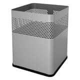 Corbeille à papier, carrée, perforée the dot 18 litres HELIT - Corbeille à papier helit the dot 18 litres gris moyen, vue d'ensemble
