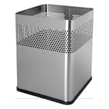 Corbeille à papier, carrée, perforée the dot 18 litres HELIT - Corbeille à papier helit the dot 18 litres argent, vue d'ensemble