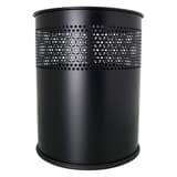 Corbeille à papier, ronde, perforée the dot 15 litres HELIT - Corbeille à papier helit the dot 15 litres noire, autre vue