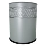 Corbeille à papier, ronde, perforée the dot 15 litres HELIT - Corbeille à papier helit the dot 15 litres gris aluminium, autre vue