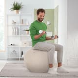 Ballon d'assise, anti-roulis Ergo Active Ø 55 cm gris LEITZ - Ballon d'assise LEITZ Ergo Active Ø 55 cm gris, en situation dans un bureau