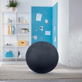 Ballon d'assise, housse zippée Ergo Cosy Ø 65 cm gris LEITZ - Ballon d'assise LEITZ Ergo Cosy Ø 65 cm gris, en situation dans un bureau