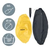 Ballon d'assise, housse zippée Ergo Cosy Ø 65 cm gris LEITZ - Ballon d'assise LEITZ Ergo Cosy Ø 65 cm gris, contenu du carton