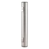 Cendrier mural en inox, 40,5 cm colonne argent SECURIT - Cendrier mural en inox Securit colonne argent, vue de côté avec les fixations