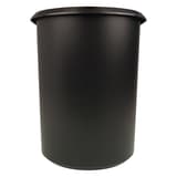 Corbeille de tri, 2 compartiments ouverts the double 20 + 9 litres sans couvercle HELIT - Corbeille de tri helit the double 20 + 9 litres sans couvercle noire, vue plongeante sur l'ouverture