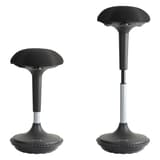 Tabouret assis-debout MOOVE noir UNILUX - Tabouret assis-debout UNILUX MOOVE noir, vue d'ensemble