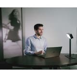 Lampe de luminothérapie LED, tête pivotante Dayvia SUNDESK 3 UNILUX - Lampe de luminothérapie LED UNILUX Dayvia SUNDESK 3 sur une table de travail, tête vers l'utilisateur