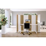 Cloison acoustique sur pieds, 165 cm de haut Oxford blanc 80 cm KERKMANN - Cloison acoustique kerkmann Oxford blanc, 80 cm, en situation, plusieurs cloisons