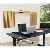 Panneau mural acoustique autocollant, 60 x 80 cm, lot de 2 panneau mural acoustique Oxford, lot de 2 KERKMANN - Panneau mural acoustique autocollant kerkmann panneau mural acoustique Oxford, lot de 2, posés au mur derrière un bureau