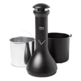 Cendrier sur pied en métal Infinity Traditional noir RUBBERMAID - Cendrier sur pied en métal Rubbermaid Infinity Traditional noir, réservoir intérieur sorti