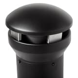 Cendrier sur pied en métal Infinity Traditional noir RUBBERMAID - Cendrier sur pied en métal Rubbermaid Infinity Traditional noir, chapeau et ouverture