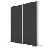 Cloison acoustique en frêne, 2 parois, 207 x 180 cm Wood Series double gris MAGNETOPLAN - Cloison acoustique magnetoplan Wood Series double gris, vue de trois quarts